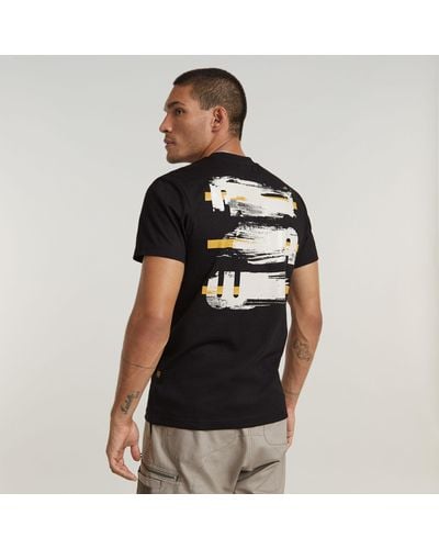 G-Star RAW T-Shirt RAW Painted Back Graphic - Noir