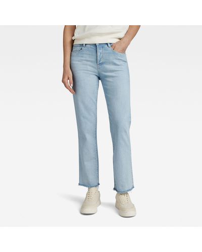 G-Star RAW Strace Straight Cropped Jeans - Blauw