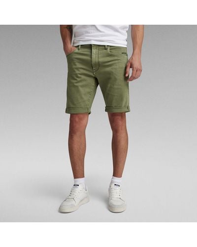 G-Star RAW 3301 Slim Denim Shorts - Grün