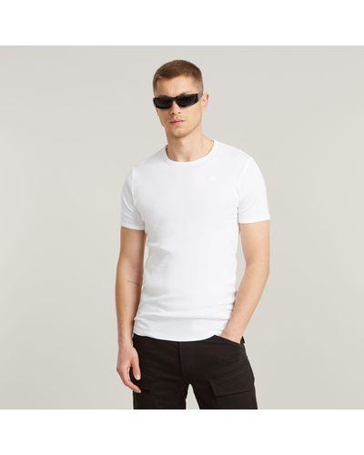 G-Star RAW Lot De 2 T-Shirts Base - Blanc