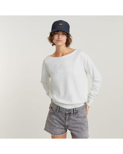G-Star RAW Sweat Boat Neck Loose - Gris