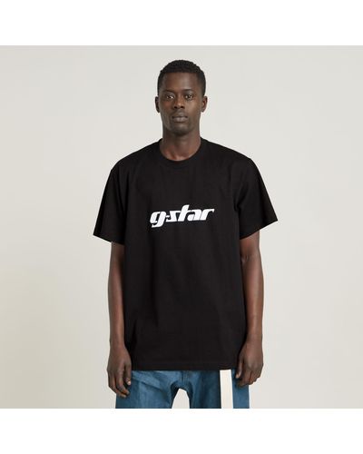 G-Star RAW Unisex Cursive Script Loose T-shirt - Zwart