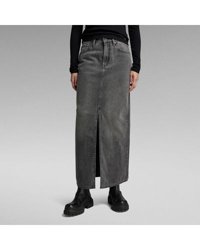 G-Star RAW Lange Rok Viktoria - Grijs