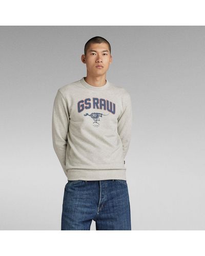 G-Star RAW Skeleton Dog Graphic Sweatshirt - Grau