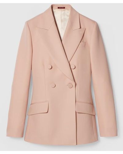 Gucci Double-breasted Wool Mohair Jacket - Pink