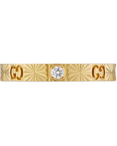 Gucci Icon 18k Diamond Heart Ring - Metallic