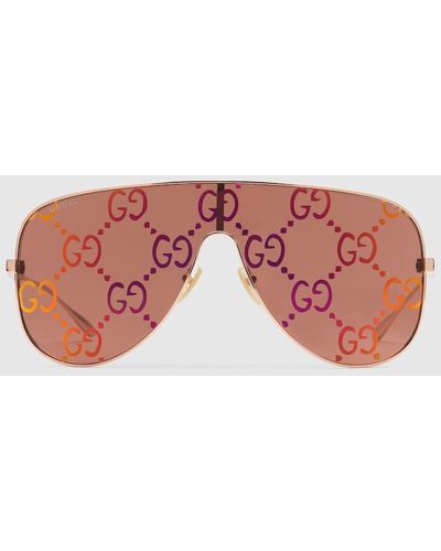Gucci Mask Sunglasses - Pink