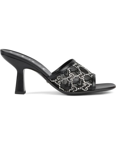 Gucci Tom Crystal-embellished Fabric Heeled Mules - Black