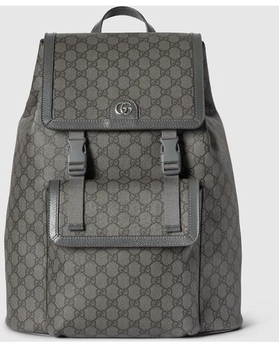 Gucci Ophidia Large GG Backpack - Gray
