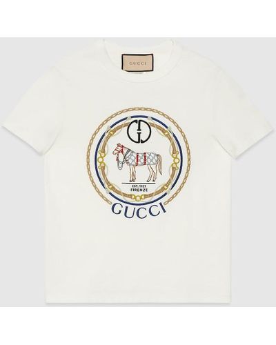 Gucci Cotton Jersey T-shirt With Interlocking G - White