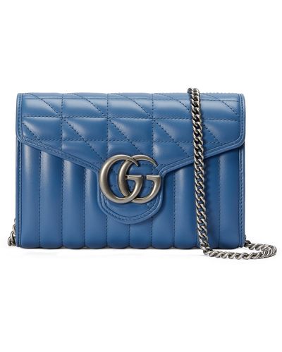 Gucci GG Marmont Matelassé Mini Bag - Blue