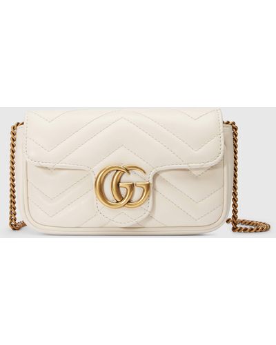 Gucci GG Marmont Leather Super Mini Bag - Natural