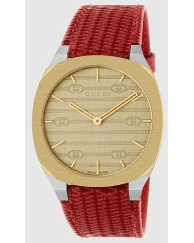 Gucci 25h Watch - Red