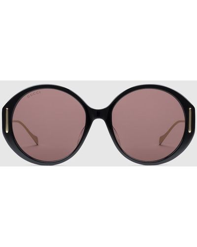 Gucci Round Frame Sunglasses - Brown
