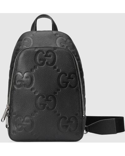 Gucci Jumbo GG Crossbody Bag - Black