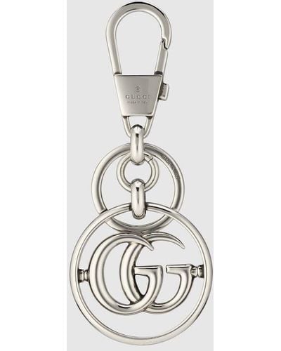 Gucci Double G Keychain - White