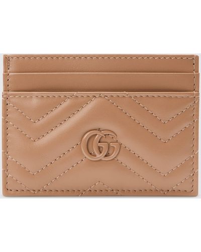 Gucci GG Marmont Matelassé Card Case - Brown
