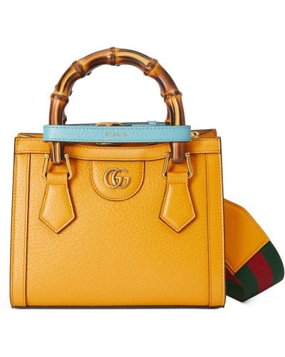 Gucci Diana Mini Tote Bag - Yellow