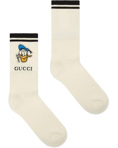 Gucci Disney X Donald Duck Cotton Blend Socks - White