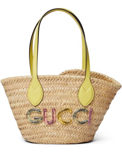 Gucci Mini Tote Bag With Logo - Metallic
