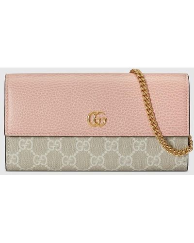 Gucci GG Marmont Chain Wallet - Pink