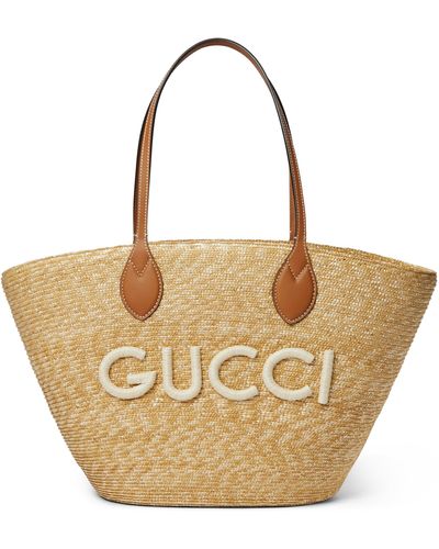 Gucci Medium Tote Bag With Patch - Metallic