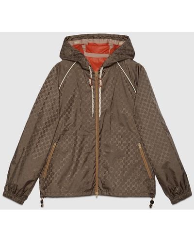 Gucci GG Fabric Zip Jacket - Brown