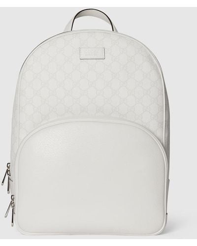 Gucci Medium GG Backpack With Tag - White