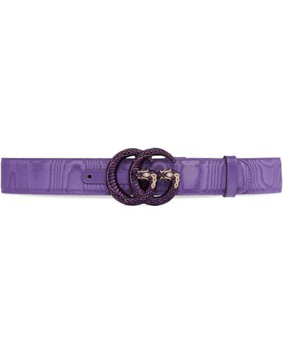 Gucci Belt With Double G Snake Buckle - Purple