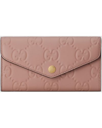 Gucci GG コンチネンタルウォレット, ピンク, Leather