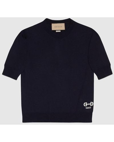 Gucci Extra Fine Wool Top - Blue