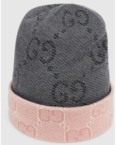 Gucci Reversible GG Wool Hat - Gray