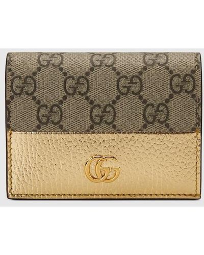 Gucci GG Marmont Card Case Wallet - Metallic
