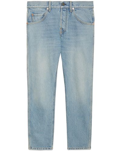 Gucci Tapered Denim Trousers - Blue