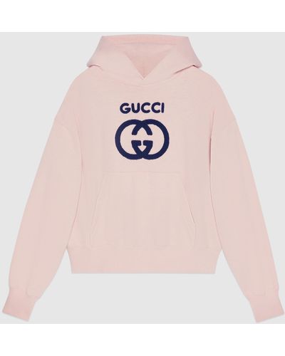 Gucci インターロッキングg コットンジャージー スウェットシャツ, ピンク, ウェア