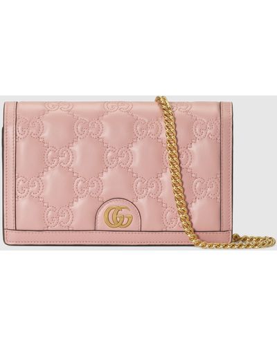 Gucci Pink Leather Soho Wallet On Chain (WOC) QFB2H3LTPB001