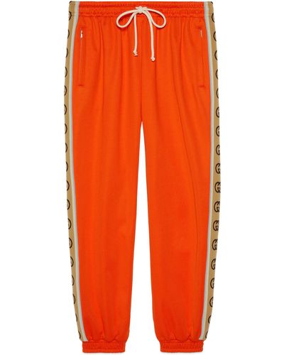 Gucci Loose Technical Jersey jogging Bottoms - Orange