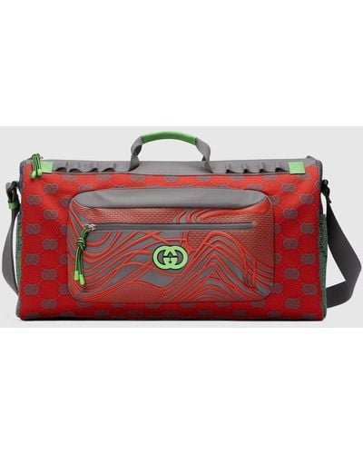 Gucci GG Nylon Duffle Bag - Red