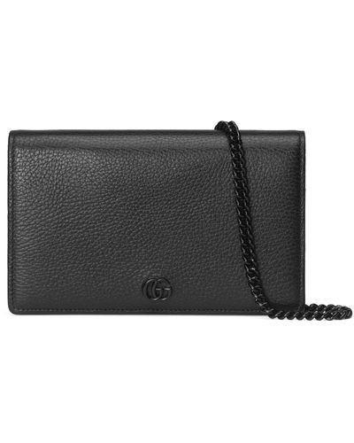 Gucci GG Marmont Chain Wallet - Black