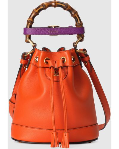 Gucci Diana Mini Bucket Bag - Red