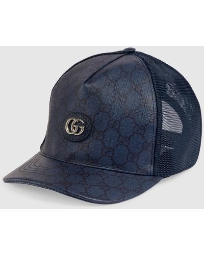 Gucci GGスプリームキャンバス ベースボールキャップ, ブルー