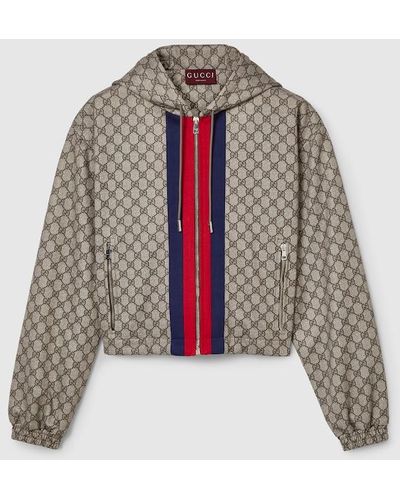 Gucci GG Technical Jersey Zip Jacket - Gray