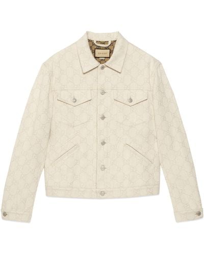 Gucci GG Cotton Jacquard Jacket - White