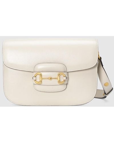Gucci Horsebit 1955 Shoulder Bag - White