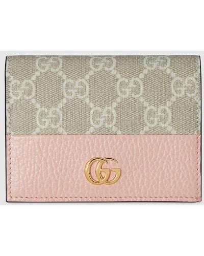 Gucci GG Marmont Card Case Wallet - Natural