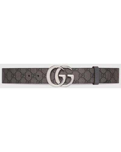 Gucci GG Marmont Reversible Belt - Gray