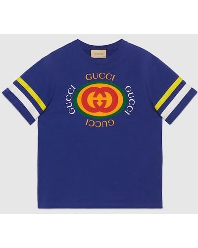 Gucci Cotton Jersey T-shirt - Blue
