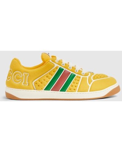 Gucci Screener Sneaker With Web - Yellow
