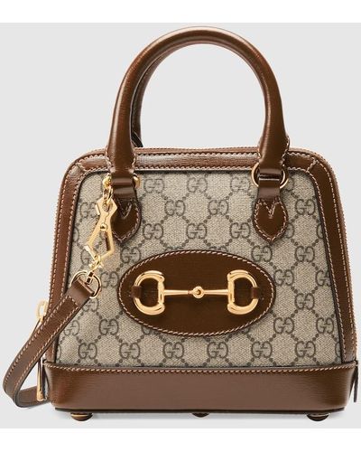 Gucci Horsebit 1955 Mini Top Handle Bag - Brown