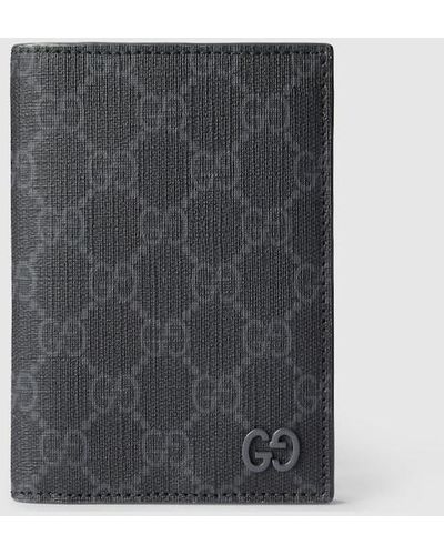 Gucci GG Passport Case With GG Detail - Gray